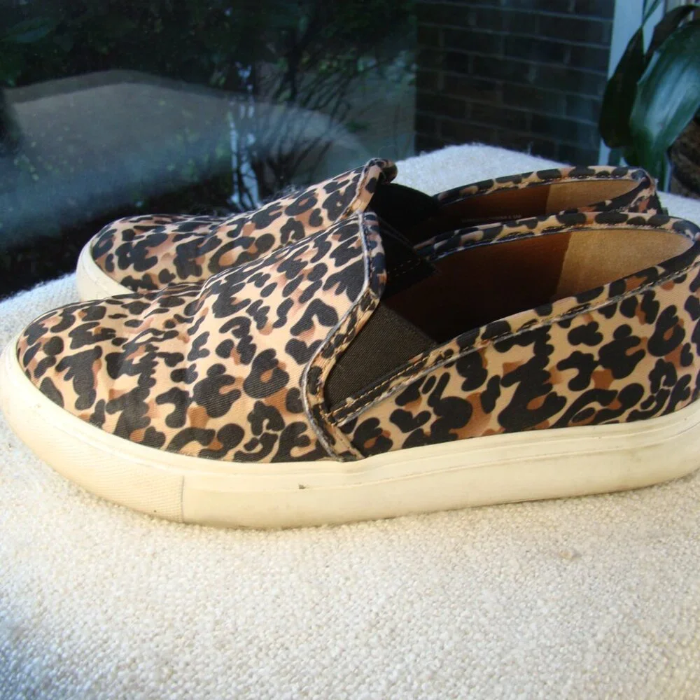 Steve Madden leopard fabric Symba low top slip-on sneakers, S 6.5 - Picture 4 of 6